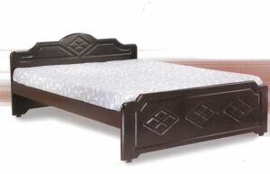 Cubes Bed in Walnut  Finish