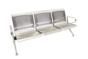 3 Seater Stainless Steel Visitors Sofa
